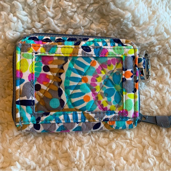 Vera Bradley Floral Canopy Zip ID Coin Case/Small Wallet - Picture 1 of 5